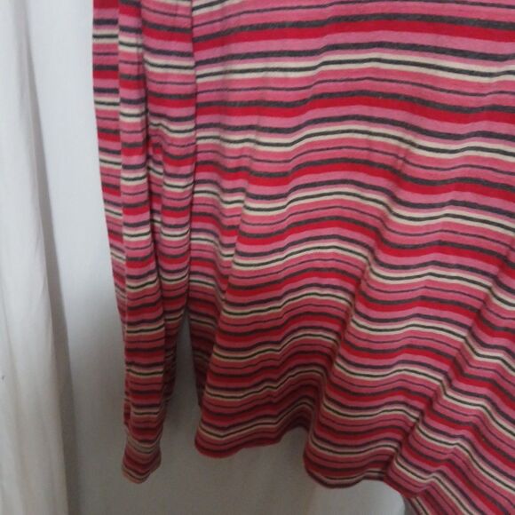 Lands End Womans Shirt Size L Striped - Picture 4 of 8